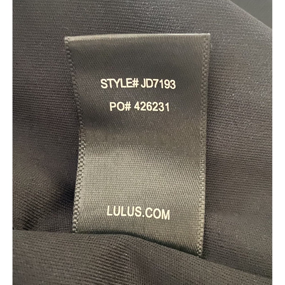 Lulus Black Lace Off The Shoulder Bodycon Dress Sheer Hem Cocktail Mini Dress - Picture 11 of 13